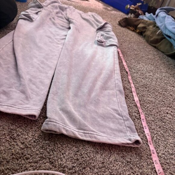 Manifest Offline Women's XS Gray Acid Wash Wide Leg Cargo Sweatpants Lounge - Picture 7 of 9